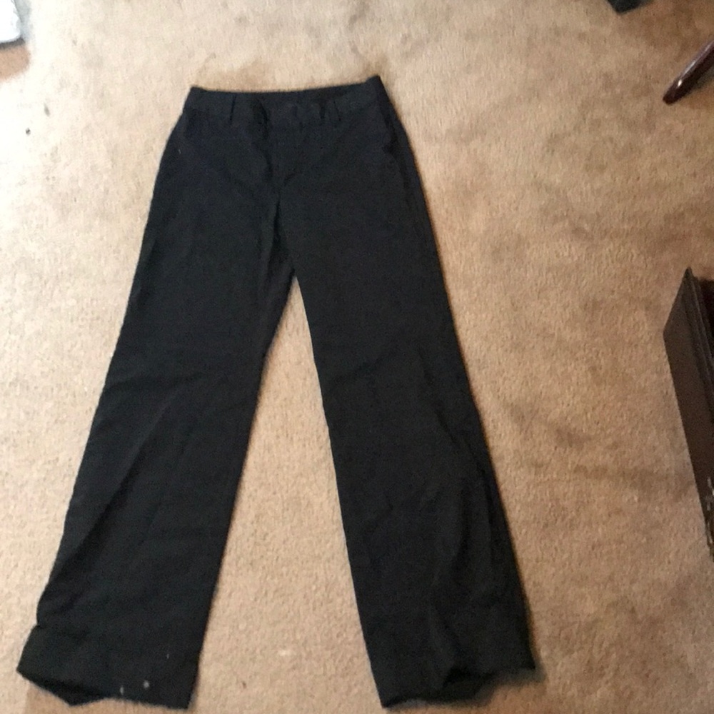 Black Gap stretch slacks. Wide leg. Long length